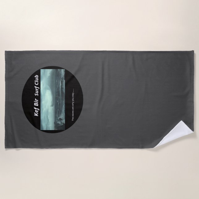 Serviette De Plage Club de surf Kef Bir (Devant)