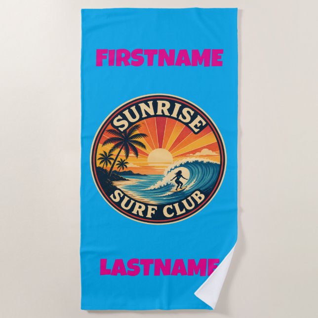 Serviette De Plage Club de surf Sunrise (Devant)