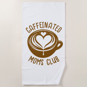 Serviette De Plage Club des mamans caféinées Maman branchée amoureuse