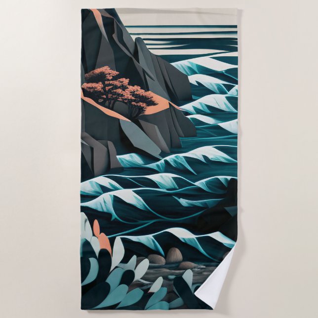 Serviette De Plage Coastal (Devant)