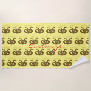 Serviette De Plage Cochon couleuvres cuivrées Thunder_Cove