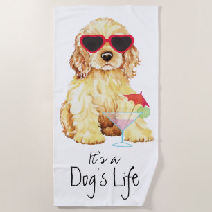 Serviette De Plage Cocker d'été