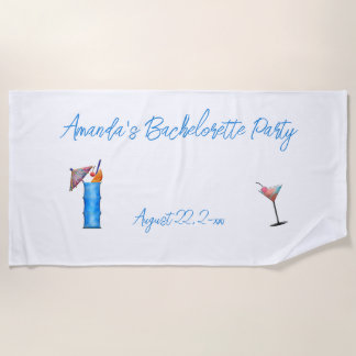 Serviette De Plage Cocktails Tropicaux pour Enterrement de Vie de Jeu