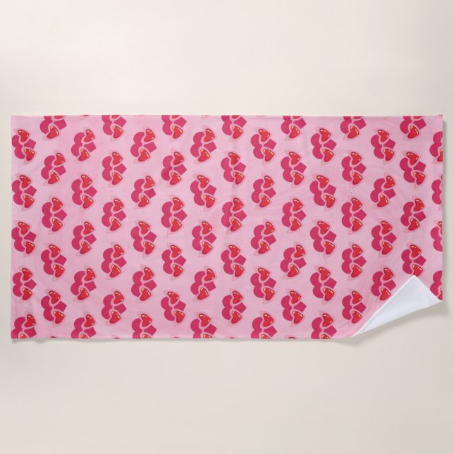 Serviette De Plage Cœur (Devant)