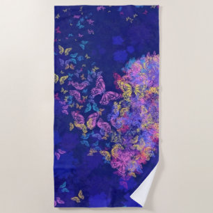 Serviette De Plage Coeur de papillon - Amour -