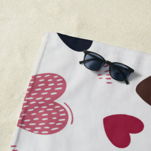 Serviette De Plage Coeurs 3