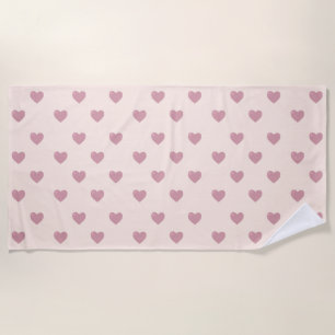 Serviette De Plage Coeurs d'amour Pastel