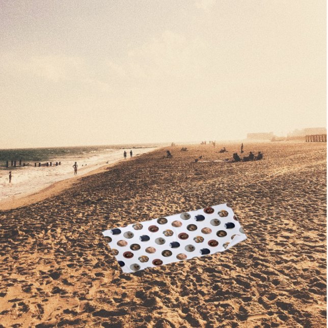 Serviette De Plage Collage photo à pois (Créateur téléchargé)