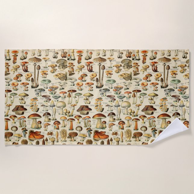 Serviette De Plage Collection de champignons (Devant)