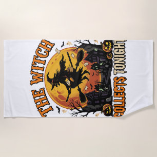 Serviette De Plage Collection de sorcière d'Halloween Humour