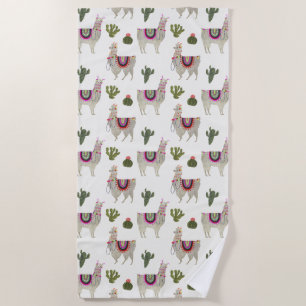 Serviette De Plage Collection Llamarama   Cute Llamas