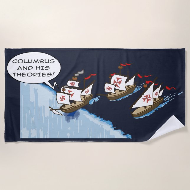 Serviette De Plage Colomb et ses théories (Devant)