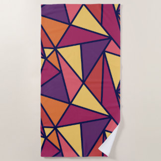 Serviette De Plage Coloré géométrique Abstrait