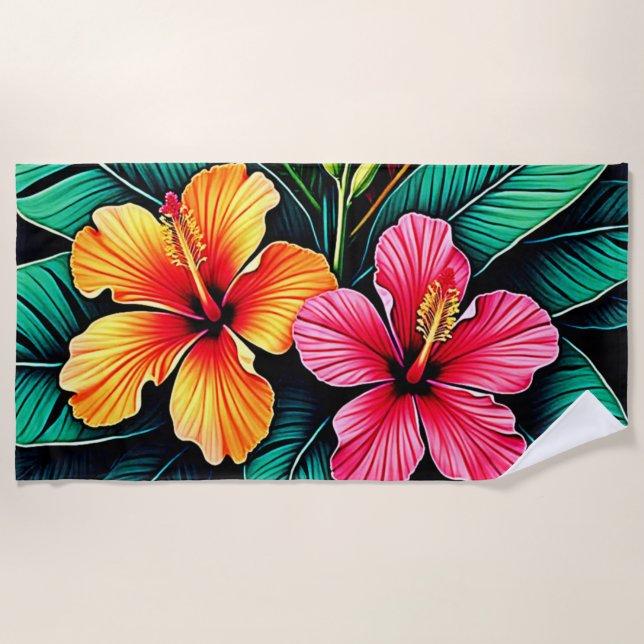 Serviette De Plage Colorful Feelings: Abstract Face (Devant)