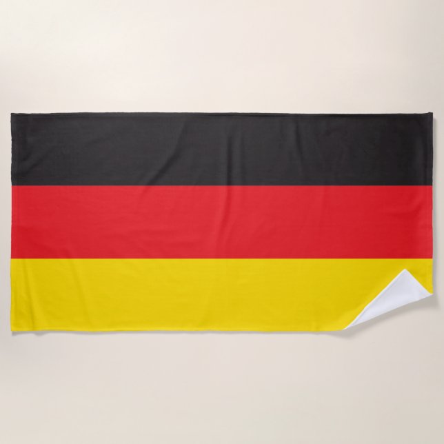 Serviette De Plage Combinaison de 3 couleurs, Drapeau (Devant)