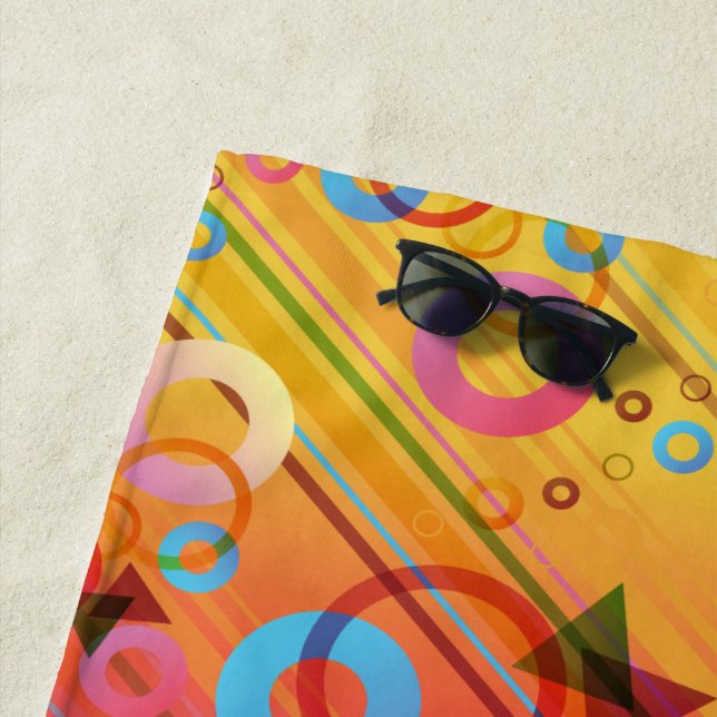 Serviette De Plage Composition abstraite (En situation)