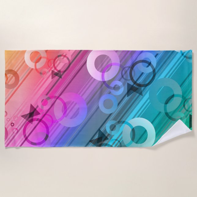 Serviette De Plage Composition Abstraite (Devant)
