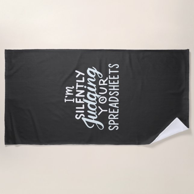Serviette De Plage Comptable Jugement de vos feuilles de calcul (Devant)