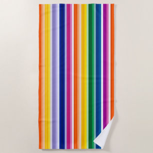 Serviette De Plage Conception de bandes verticales colorées