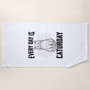 Serviette De Plage Conception de chemise drôle pour amateur de chat d