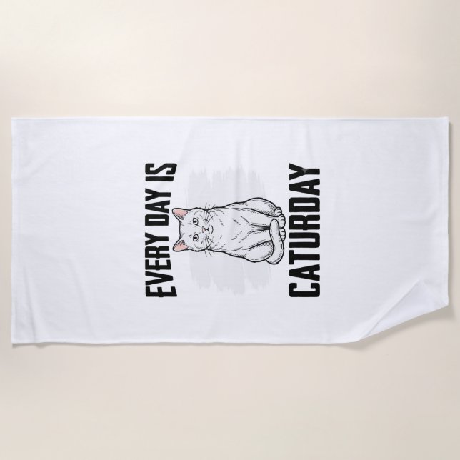 Serviette De Plage Conception de chemise drôle pour amateur de chat d (Devant)
