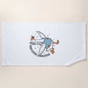 Serviette De Plage Conception de chemise vectorielle vintage de l'oie