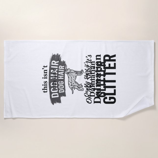 Serviette De Plage Conception de citation de cheveux de chien drôle d (Devant)