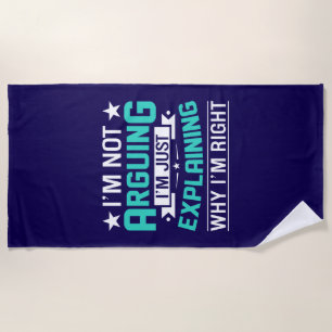Serviette De Plage Conception de citation drôle et sarcastique