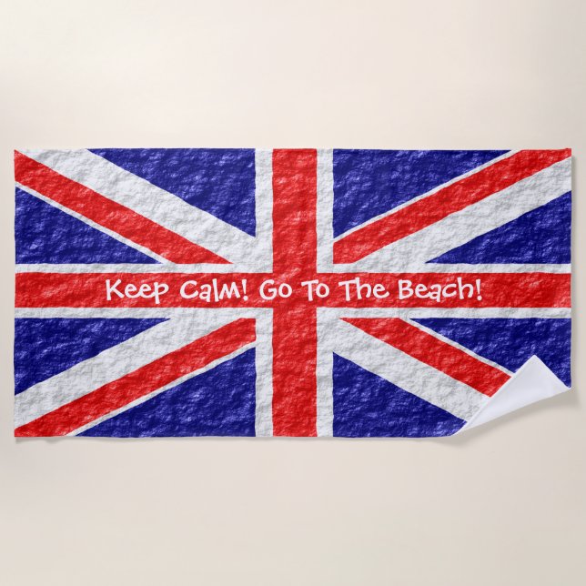 Serviette De Plage Conception de drapeau d'Union Jack (Devant)