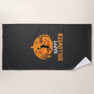 Serviette De Plage Conception de dunk de basket-ball Halloween citrou