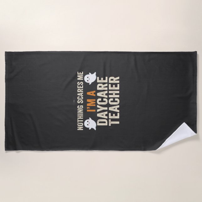 Serviette De Plage Conception de fantôme Halloween pour enseignant en (Devant)