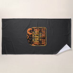 Serviette De Plage Conception de fête d'Halloween pas de tours juste