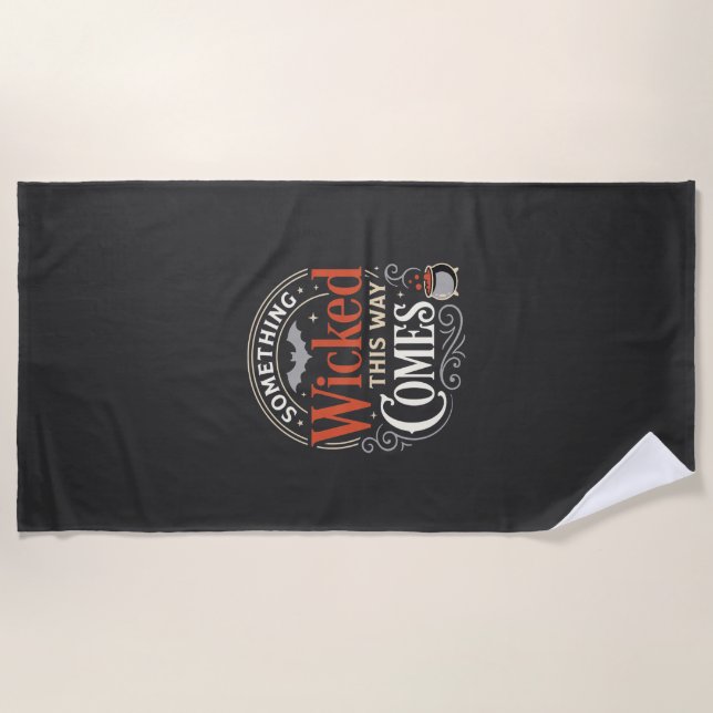 Serviette De Plage Conception de Halloween Wicked This Way Comes_1 (Devant)