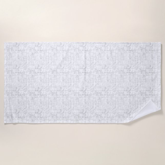 Serviette De Plage conception de langage Trente Quatre (Devant)