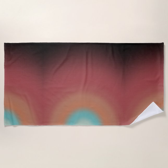 Serviette De Plage Conception de l'art du design arc-en-ciel du déser (Devant)