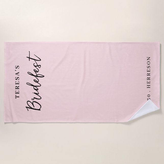 Serviette De Plage Conception de l'enterrement de vie de jeune fille  (Devant)