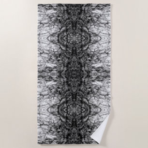 Serviette De Plage Conception de motif de photo en noir et blanc d'éc