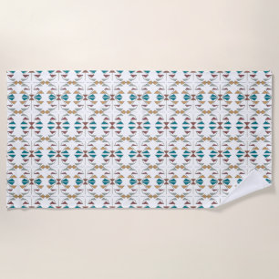 Serviette De Plage Conception de motif de triangle oblique du sud-oue