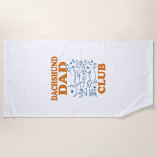 Serviette De Plage Conception de T-shirt pour le Club des Papas Dachs