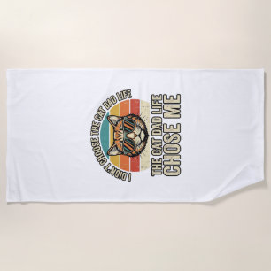 Serviette De Plage Conception de T-Shirt Vintage Cat Dad Life Chose M