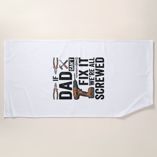 Serviette De Plage Conception de vecteur de citation d'outil vissé de (Devant)