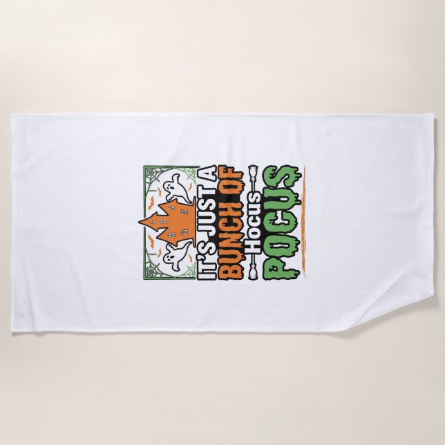 Serviette De Plage Conception de vecteur de citation Hocus Pocus Hall (Devant)