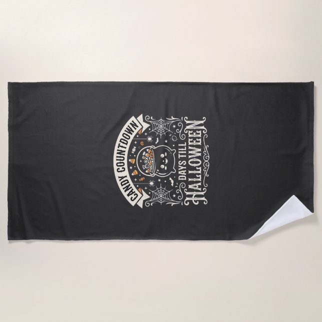 Serviette De Plage Conception de vecteur de compte à rebours de bonbo (Devant)