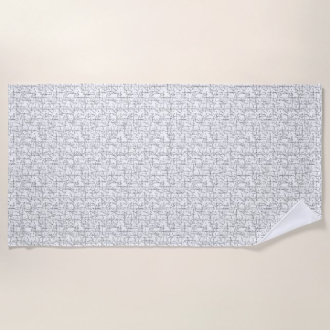 Serviette De Plage Conception du langage Vingt-Trois (Devant)