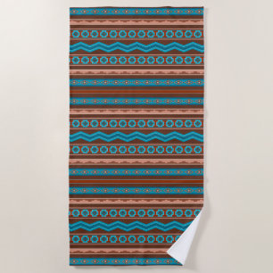Serviette De Plage Conception géométrique de style sud-ouest de Camer
