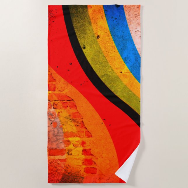 Serviette De Plage Conception par bandes (Devant)