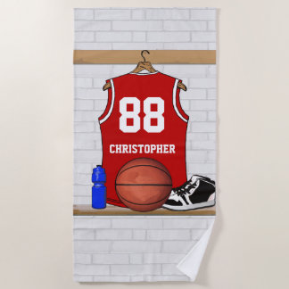 Serviette De Plage Conception personnalisable de joueur de basket