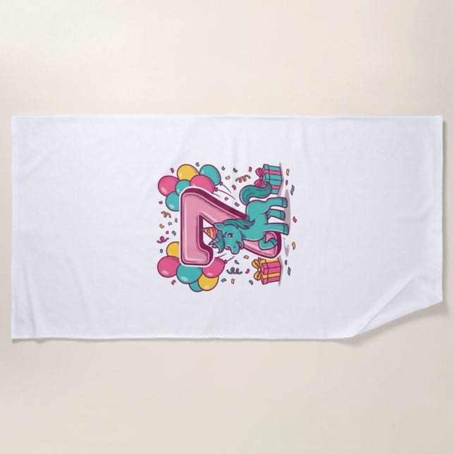 Serviette De Plage Conception vectorielle de poney mignon pour la fêt (Devant)