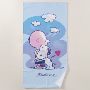 Serviette De Plage Confort et sécurité Charlie & Snoopy Hug