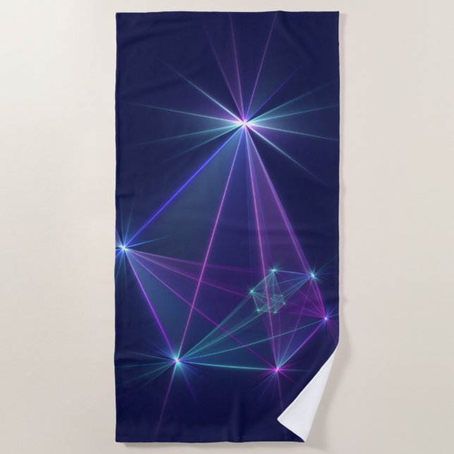 Serviette De Plage Constellation, Art Fractal Abstrait Fantastique (Devant)